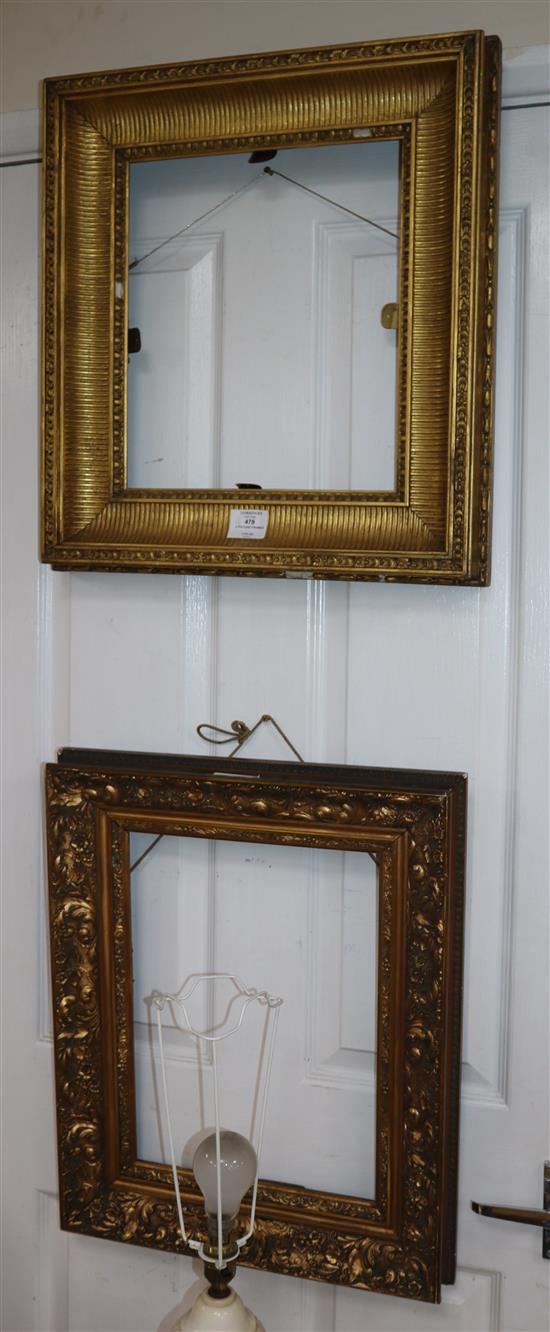 Two 19th century gilt gesso picture frames